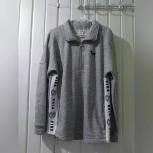 VS PINK oversized 1/4 zip pullover